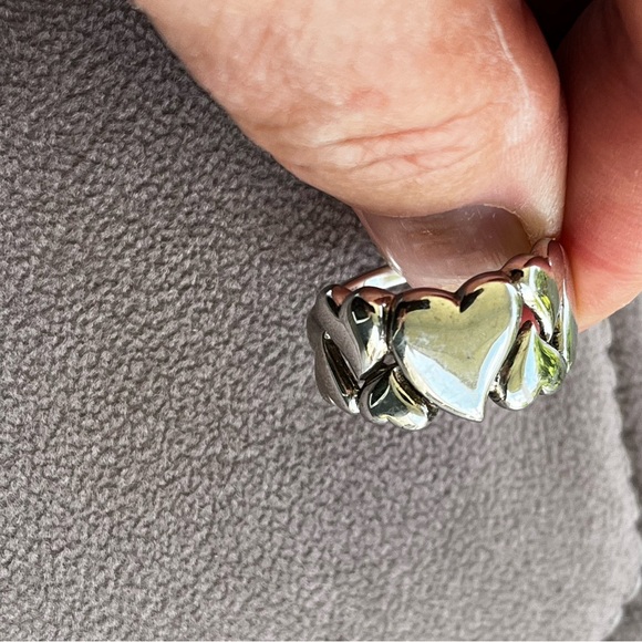 🍀 Heart Ring Band Size 7 Sterling Silver Ring - Picture 7 of 7
